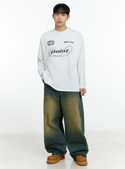 mens-casual-streetwear-long-sleeve-tee-if510 / White