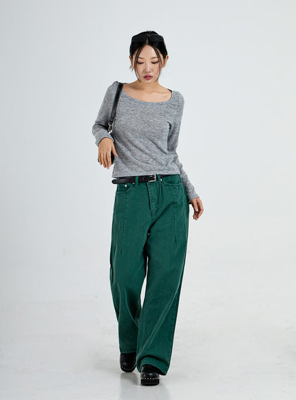 Wide Leg Cotton Pants Unisex CO13