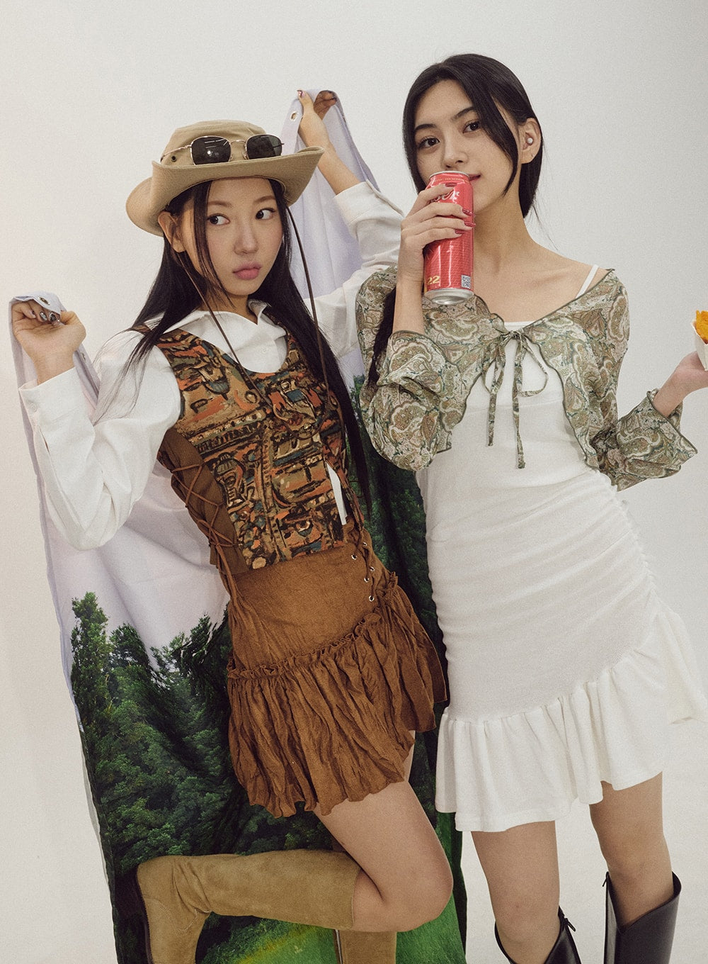 Thin Strap Frill Mini Dress BJ331