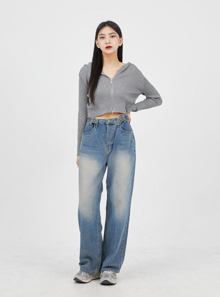 Mid-Wash Baggy Jeans BM321