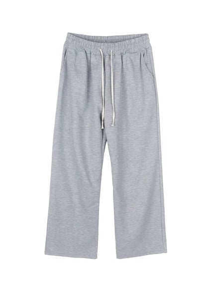 Men's Gray Semi-Wide Sweatpants IA530