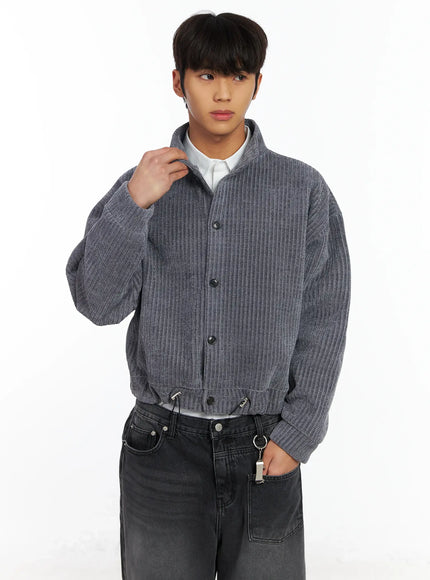 mens-velvet-collar-jacket-if506 / Gray