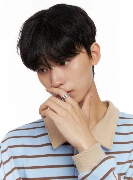 mens-basic-bold-ring-is519 / Silver