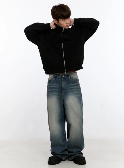 Men's Vintage Wash Baggy Jeans IS529