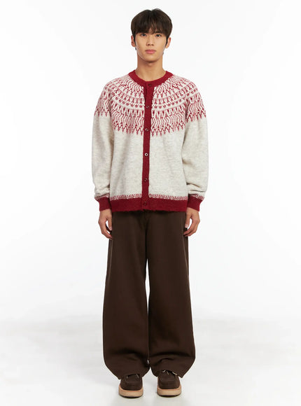 Men's Nordic Pattern Cardigan ID511