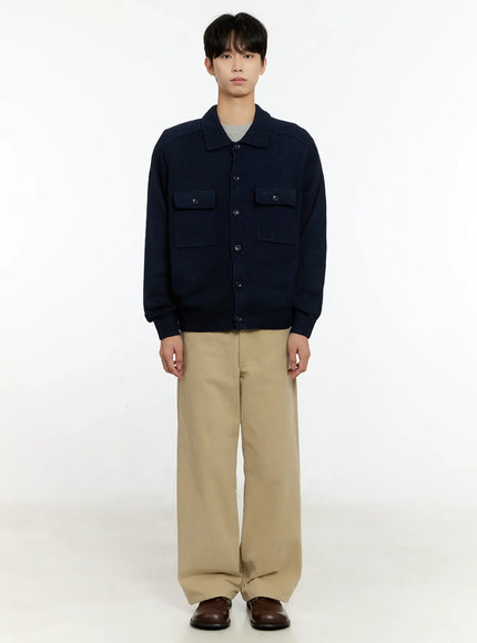 Men's Classic Wide Leg Cotton Pants IN503