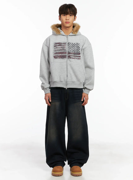 mens-flag-graphic-fur-zip-up-hoodie-id511