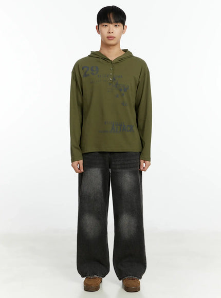 mens-graphic-print-henley-hooded-long-sleeve-top-if511