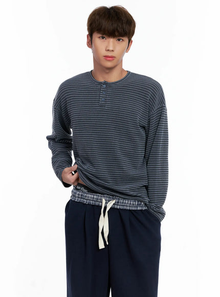 Men's Plaid Waistband Sweatpants IO502