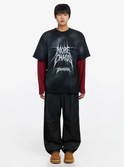 mens-black-vintage-graphic-layered-long-sleeve-tee-ij527