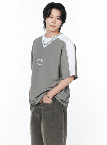 mens-star-graphic-t-shirt-iy519 / Gray