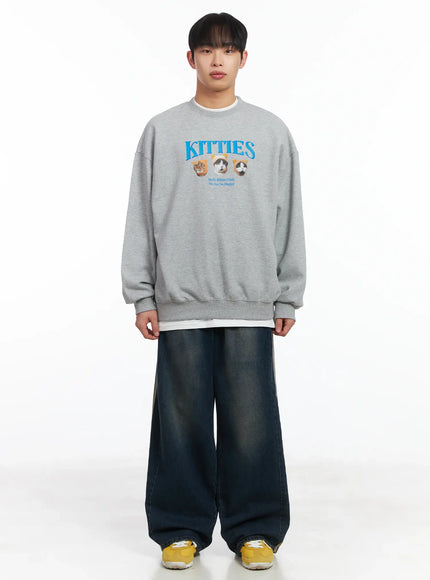 Side-Lined Wide Jeans ID515