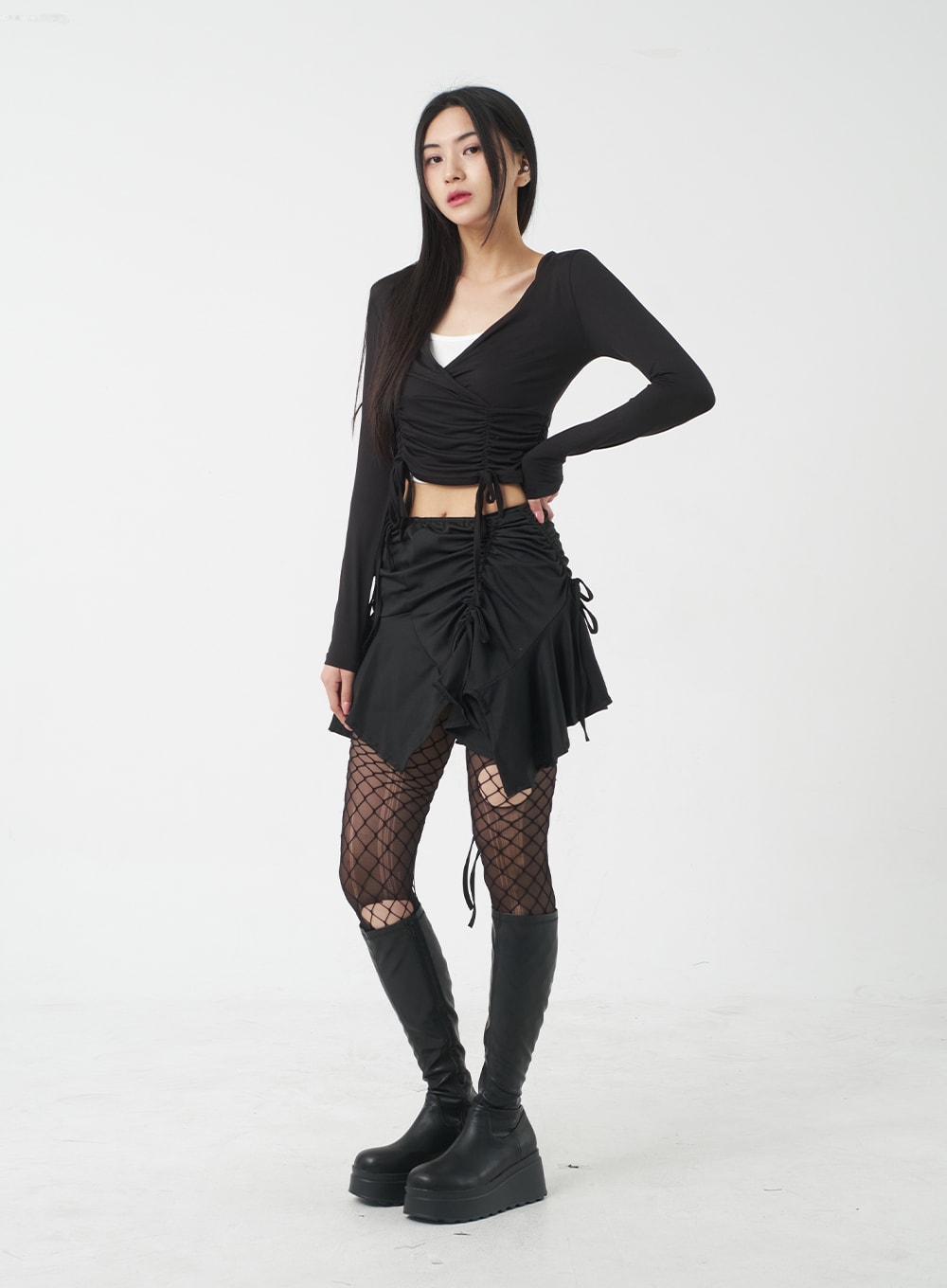 Unbalanced Mini Skirt BY309