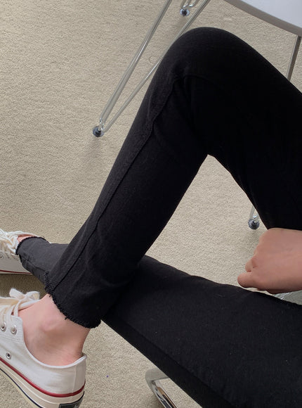 High Waist Cotton Skinny Pants J31