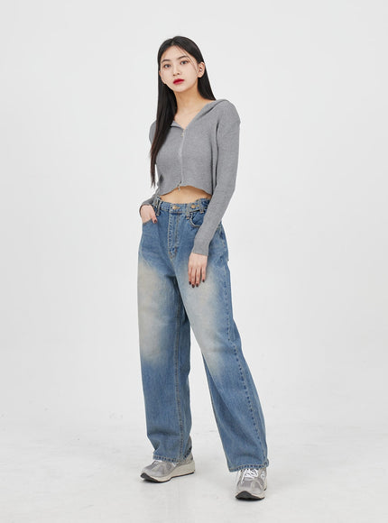 Mid-Wash Baggy Jeans BM321