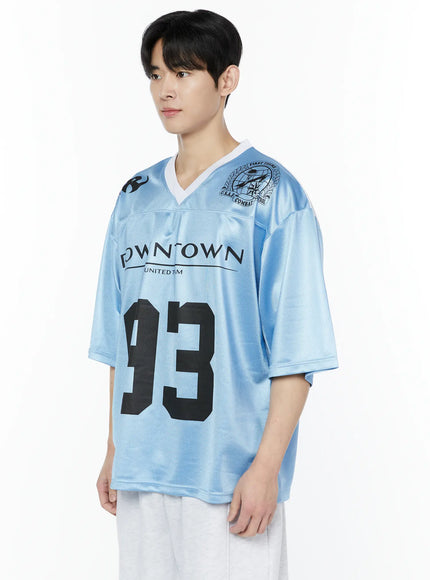 Men's V-Neck Rugby Jersey Shirt IA530
