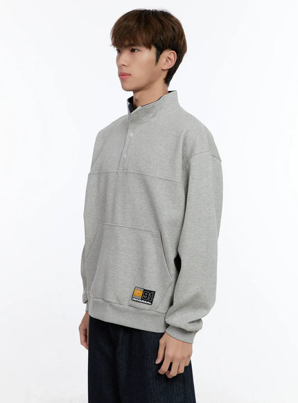 Men's Half-Zip Contrast Pullover IN512