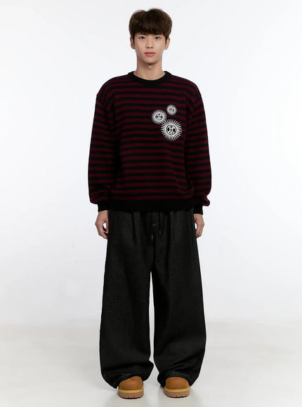 Men's Graphic Jeans (Black) IS529