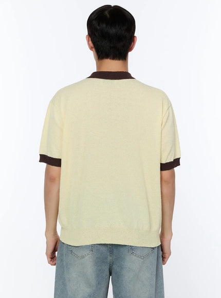 Men's Contrast Graphic Polo Shirt IA520