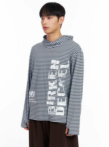 Men's  Striped Graphic Hoodie IM516