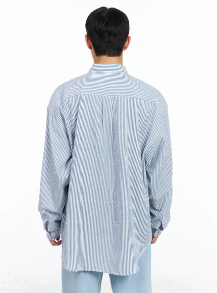 Men's Oversized Striped Collar Shirt IM511