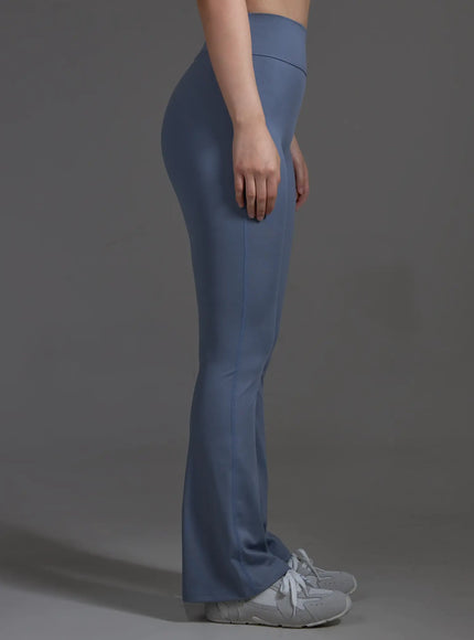 High-Waist Flared Leggings (Light Blue) IO517