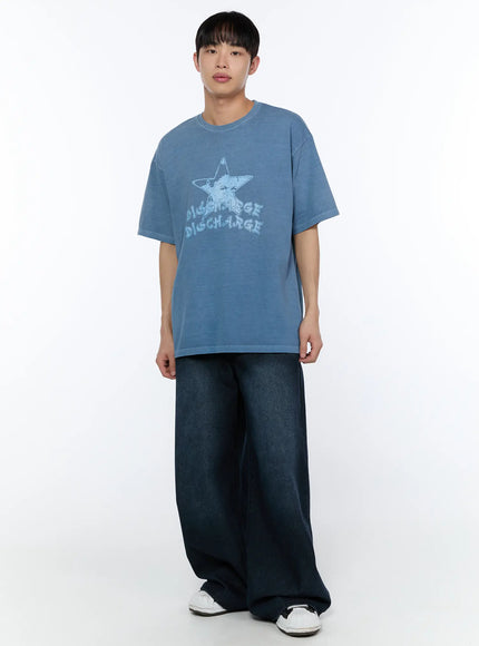 mens-abstract-graphic-t-shirt-ia520 / Light blue