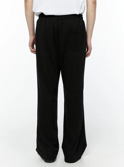 Men's Wide Leg Sweatpants (Black) IY506