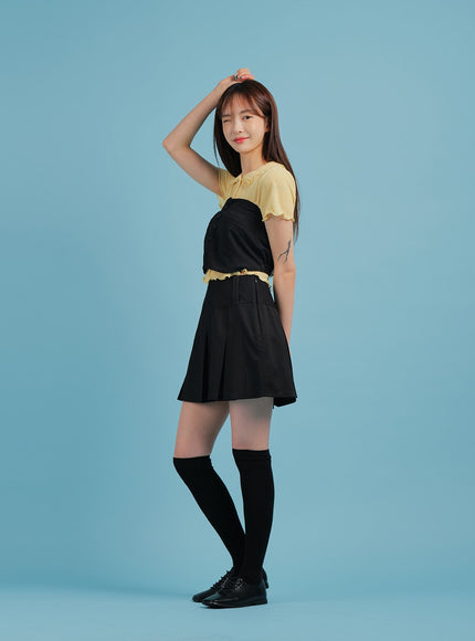 Basic Formal Pleated Mini Skirt BA27