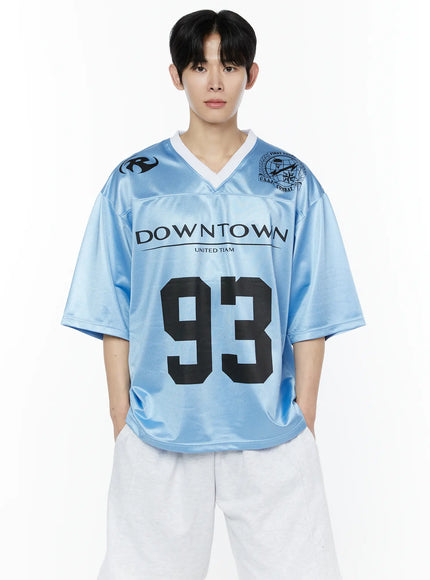 Men's V-Neck Rugby Jersey Shirt IA530