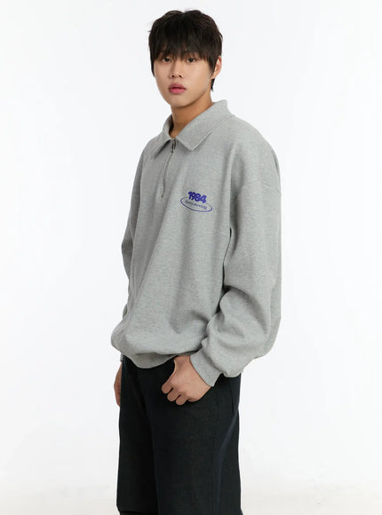 Men's 1984 Half Zip-Up Collar Sweatshirt IM502