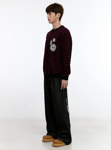 Men's Graphic Jeans (Black) IS529