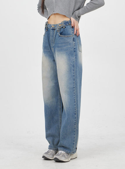 Mid-Wash Baggy Jeans BM321
