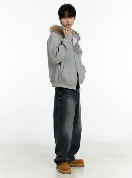 mens-faux-fur-trimmed-hoodie-id502