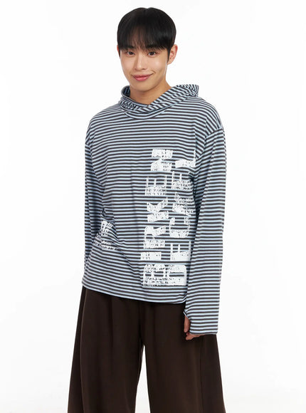 Men's  Striped Graphic Hoodie IM516