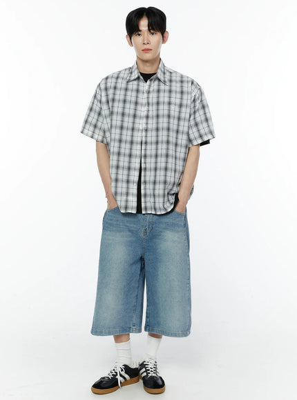 mens-plaid-short-sleeve-shirt-ia527
