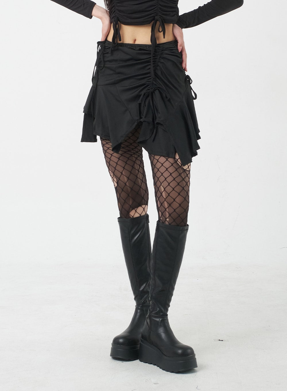 Unbalanced Mini Skirt BY309