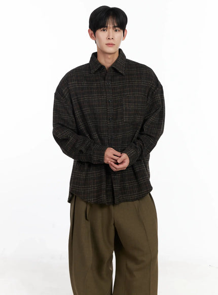 mens-ueban-wool-checkered-long-sleeve-jacket-ij521