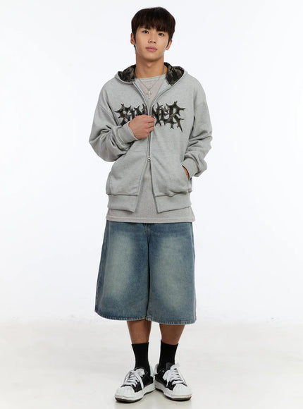 Men's Two-Way Camouflage Zip-Up Hoodie IM530