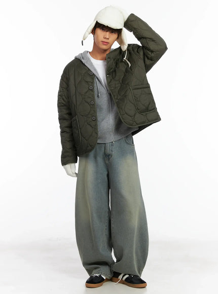 Men's Ribbed Knit Zip-Up Hoodie ID511