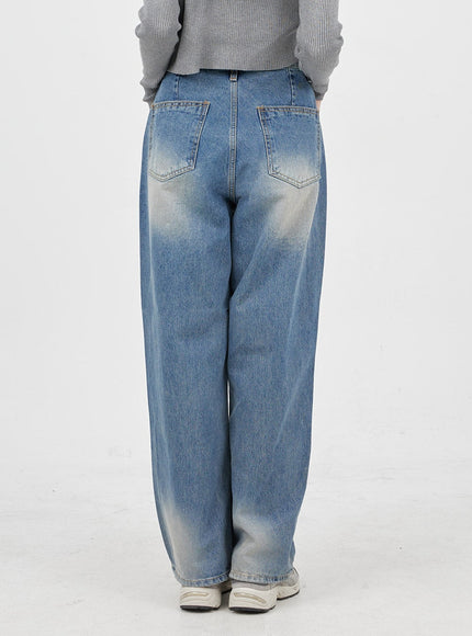 Mid-Wash Baggy Jeans BM321