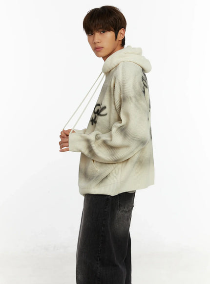 Men's Graffiti Knit Hoodie ID524
