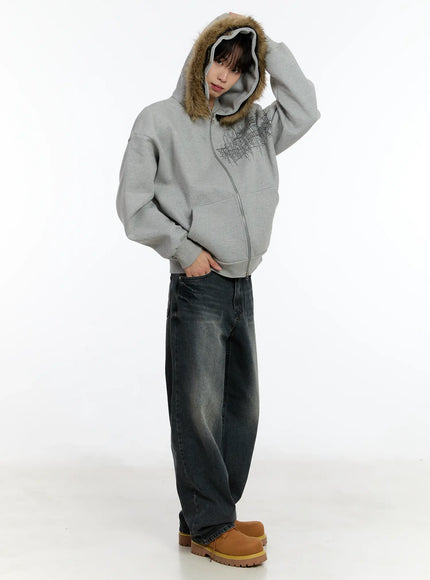 mens-faux-fur-trimmed-hoodie-id502