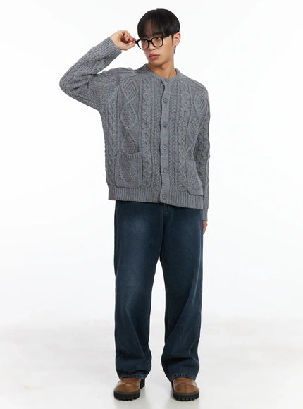 Basic Knit Wool Button Cardigan ID515