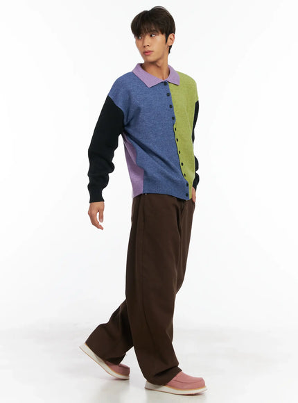 mens-colorblock-collared-cardigan-id511