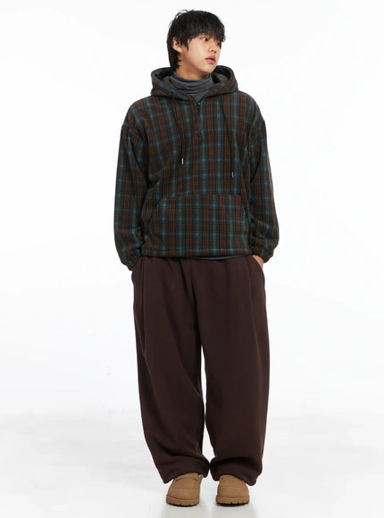 mens-checkered-fleece-hoodie-ij512