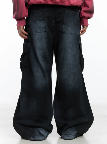 mens-spray-wash-wide-leg-cargo-pants-ij512