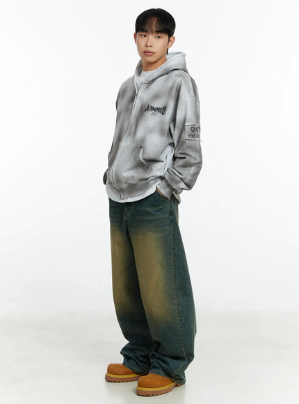 mens-street-style-graphic-hoodie-if510 / Light gray