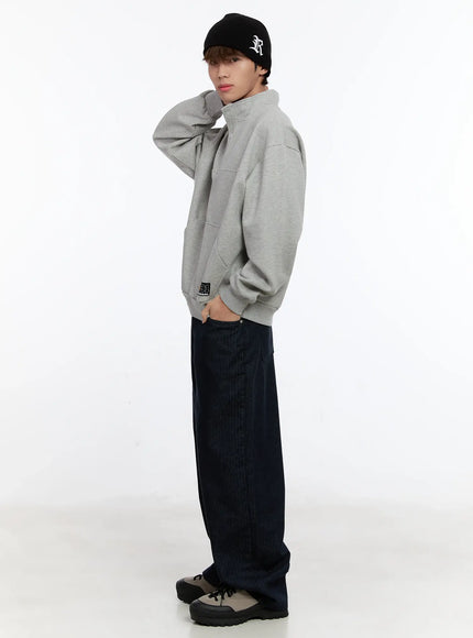 Men's Half-Zip Contrast Pullover IN512