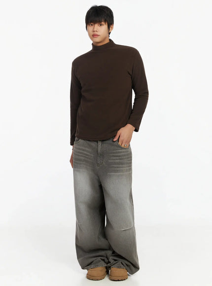 mens-warm-fleece-mock-neck-pullover-if510